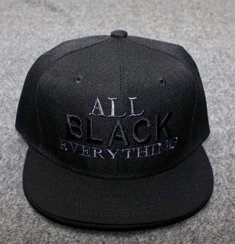All Black Everything Snapback Caps