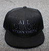 All Black Everything Snapback Caps