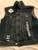 Ladies All Black Everything Bling Out Jean Vest