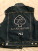Ladies All Black Everything Bling Out Jean Vest